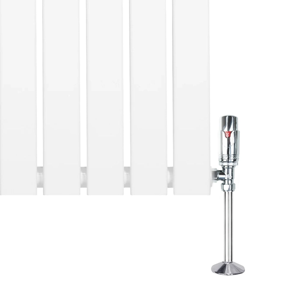 Radiatore Orizzontale 600 x 1190 mm con Valvole TRV Bianco