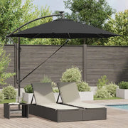 Ombrellone-Ombrello da giardino 294 x 294 x 248 cm Poliestere e Alluminio Nero