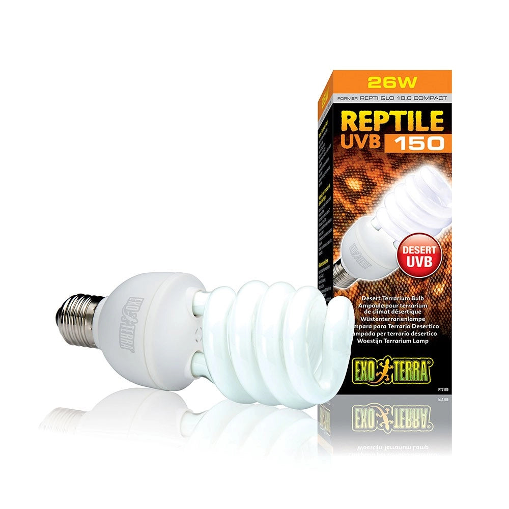 ExoTerra Repti Glo Compact 10.0 25 W UVB150 Attacco E27 - Lampada per terrari desertici