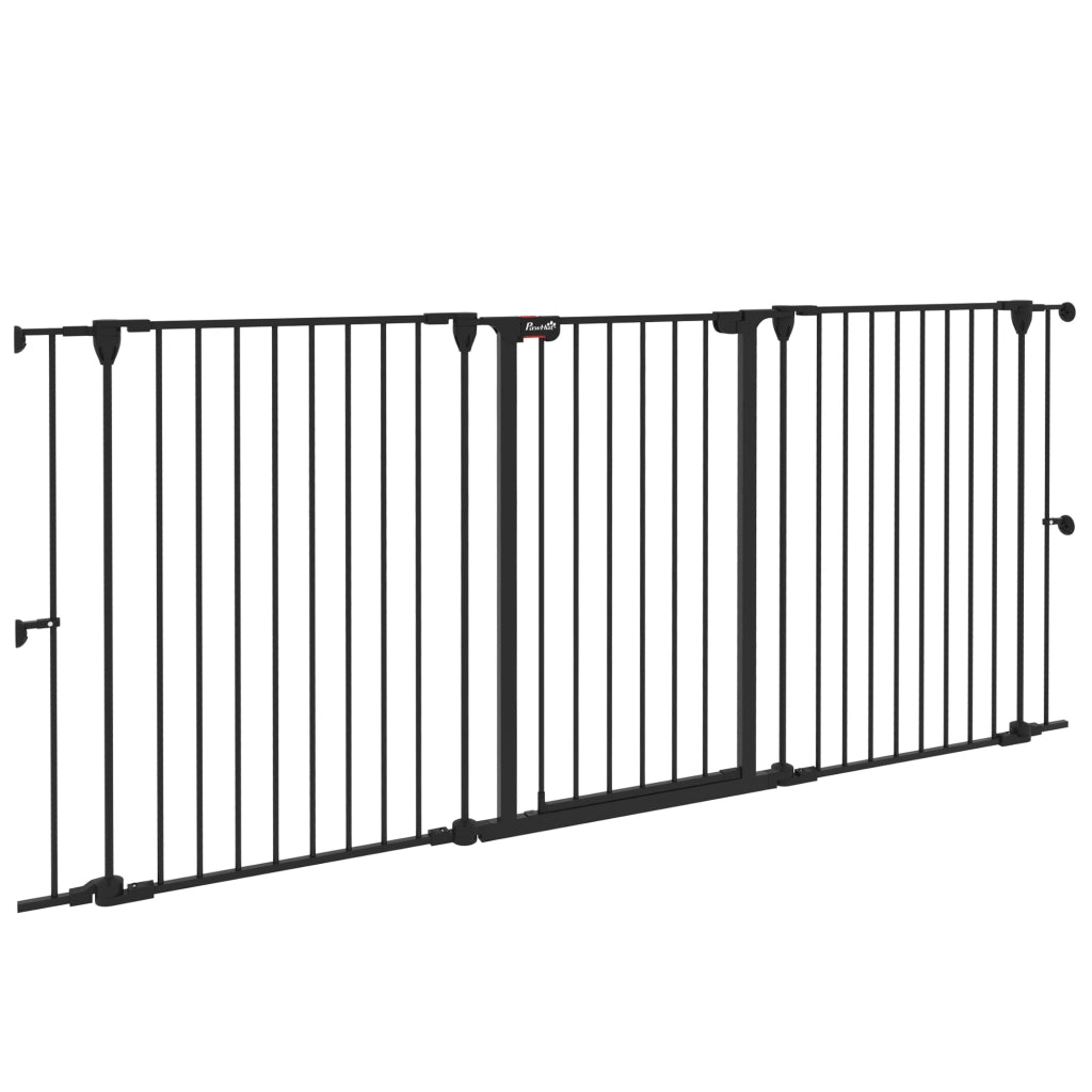 Cancelletto per Cani a 3 Pannelli ¨C Minimal ¨C Nero 206x90cm