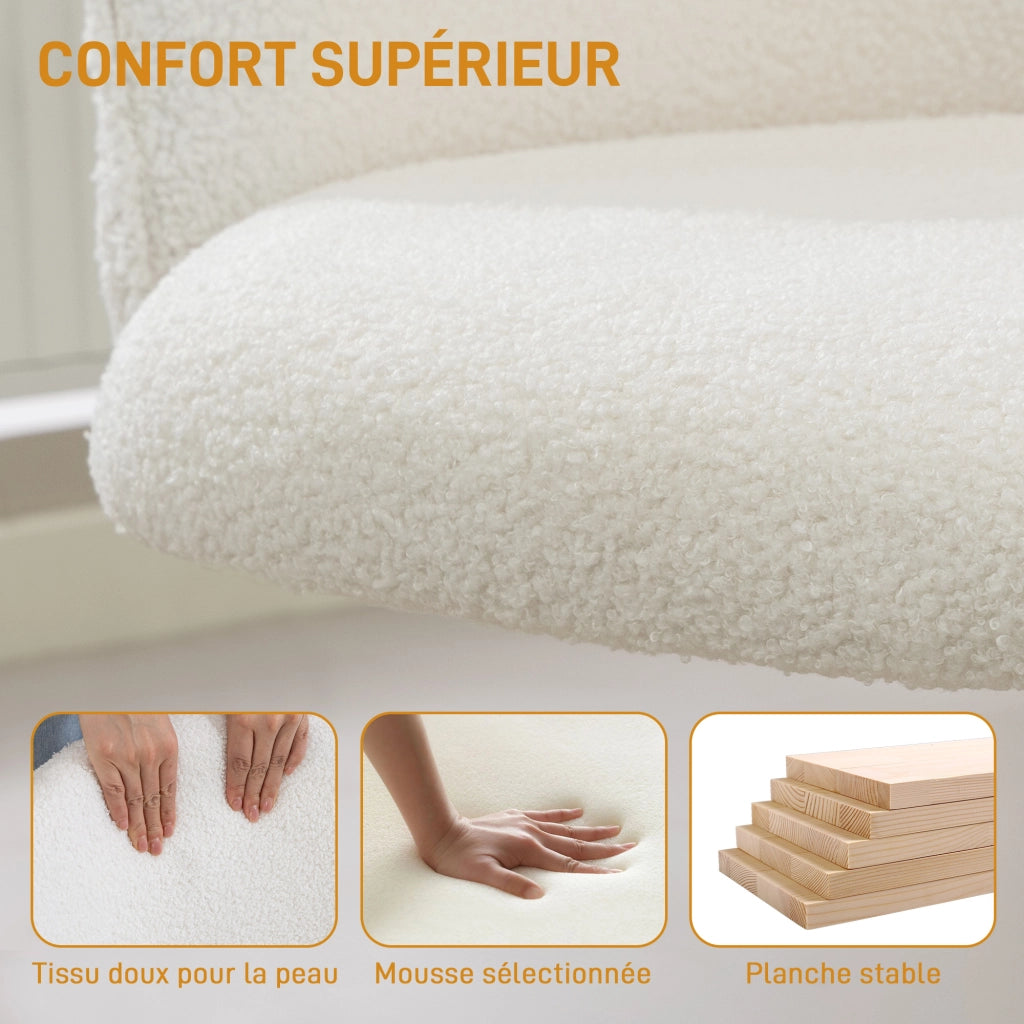 Sedia da ufficio ergonomica regolabile in altezza ¨C Minimal ¨C crema