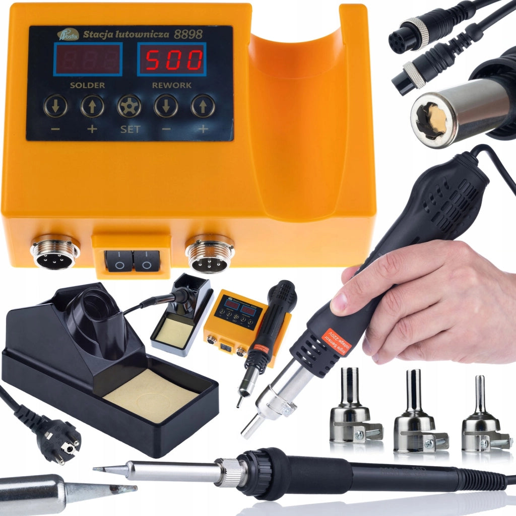 Zasilatore da Laboratorio AmpRush RARES-3210 32V 10A e Stazione Saldante 2in1 Rosfix OH660 – Precisione e Versatilità