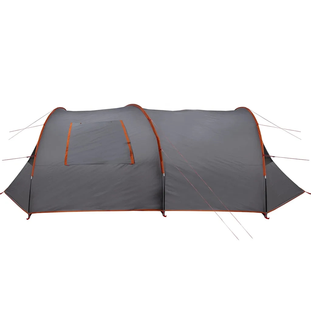 Tenda Tunnel per 6 Persone con tetto Grigio e arancione