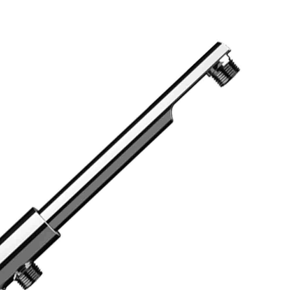 Braccio doccia minimal in ottone cromato 30 cm con deviatore