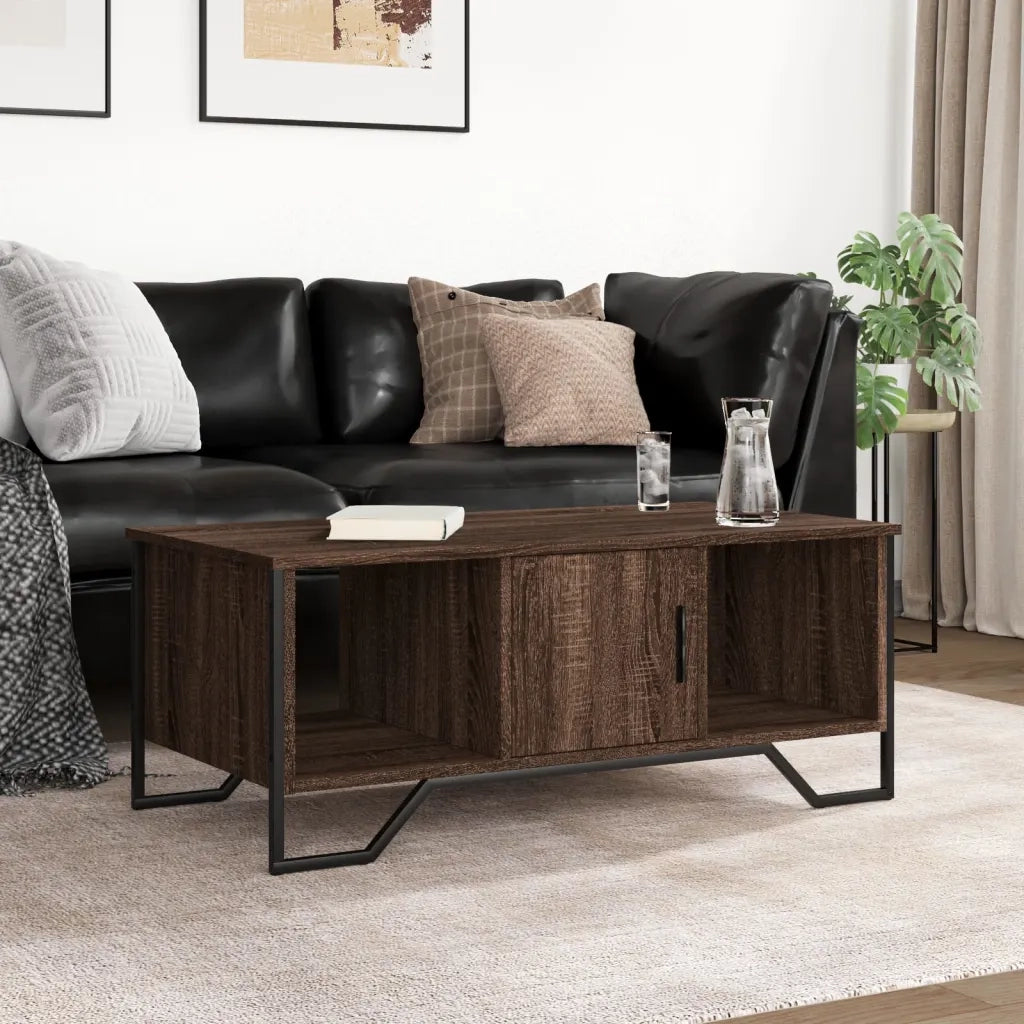 Tavolino salotto | Tavolino da caff¨¨ | Tavolino da Soggiorno Rovere Marrone 100x51x40 cm Legno Multistrato