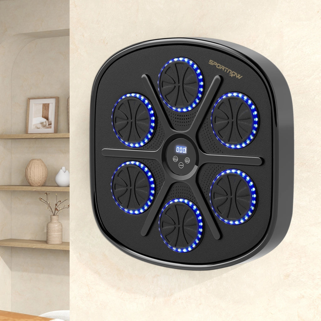 Macchina da Boxe Musicale ¨C Xylo ¨C 9 Modalit¨¤ Bluetooth LED con Guantoni Neri