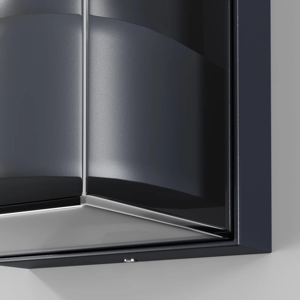 Maytoni Applique moderna Conf 1 luce E27 IP65 nero alluminio diffusore plastica