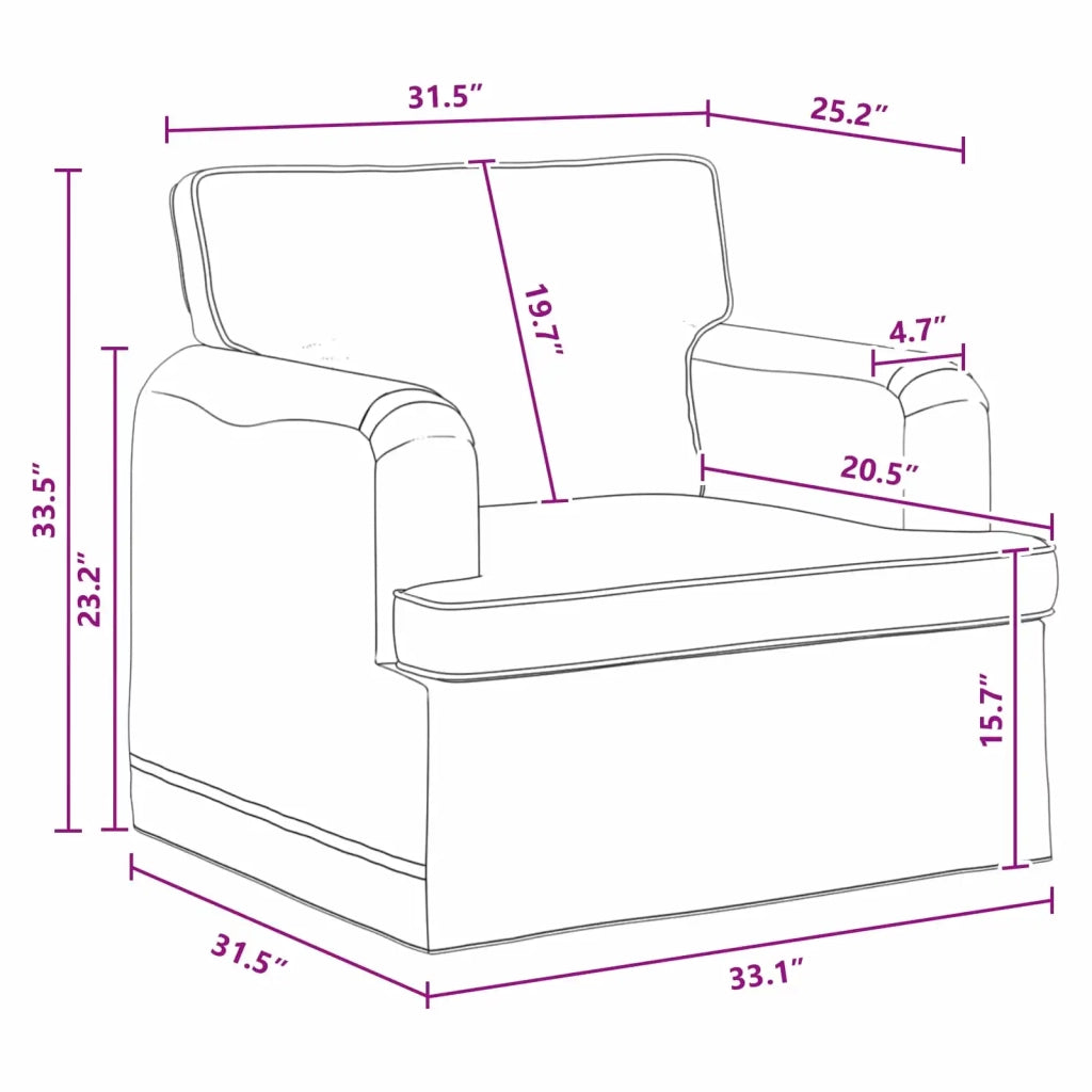 Divano Grigio scuro 84 x 80 x 85 cm Tessuto 42024477