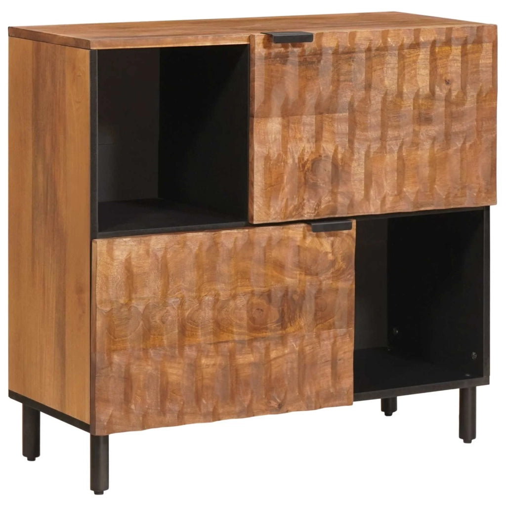 Credenza | Madia | Buffet da pranzo | Armadio da pranzo con porta Finitura Marrone Acacia 80 x 33 x 75 cm