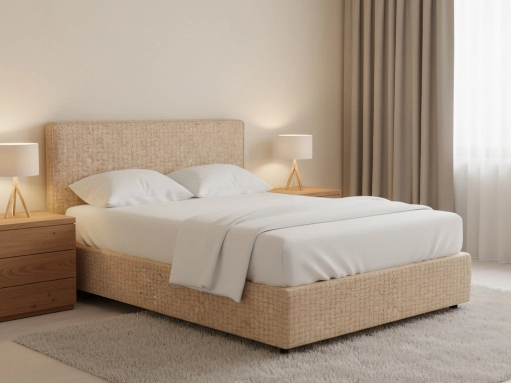 Gosport, Letto Piazza e Mezza Sfoderabile Made in Italy, Beige