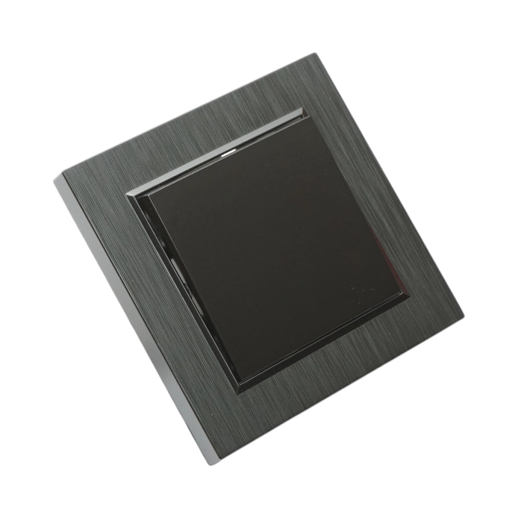 Interruttore da incasso per scale nero 220V, 10AX, ABS 80x80mm
