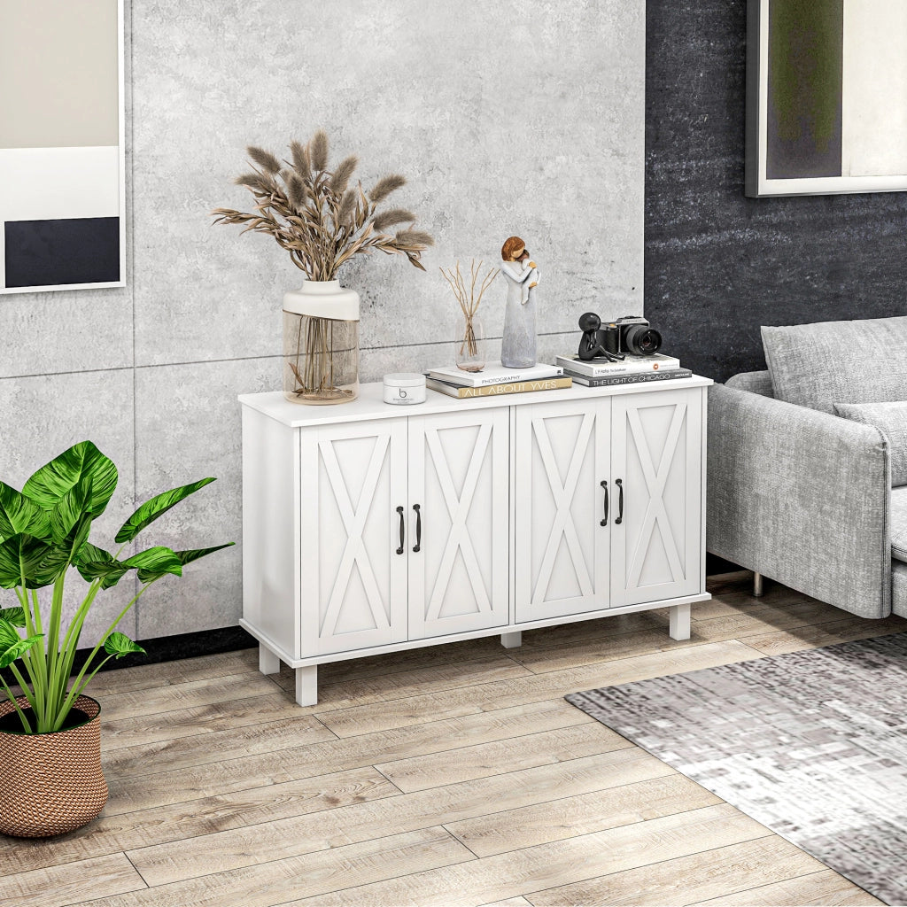 Mobile Multiuso con 4 Cassetti ¨C Minimal ¨C Bianco 120x37x75 cm