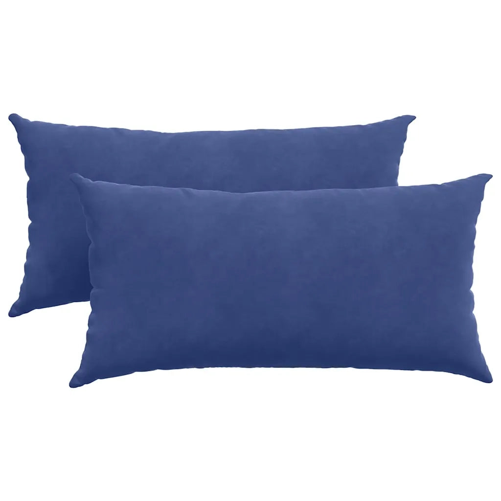 Cuscini da Divano 2 pcs Blu Polizia 80 x 40 cm Tessuto in Cords 42013724