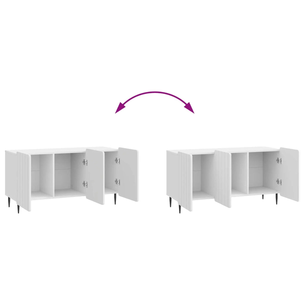 Mobile TV | Armadietto TV | Mobile Porta TV Bianco Lucido 99 x 34,5 x 52 cm Legno ingegnerizzato