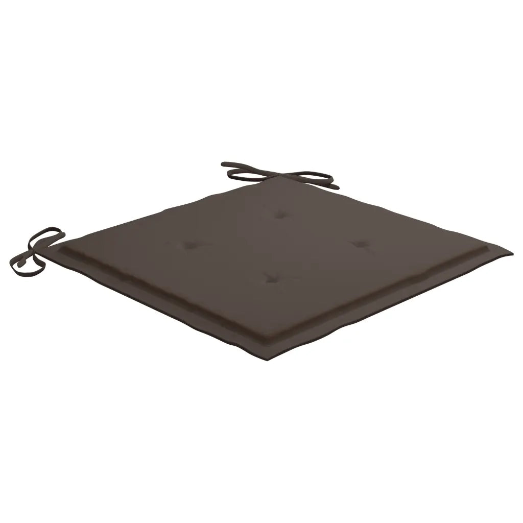 Sedie da Giardino 6 pz e Cuscini Grigio Talpa Massello di Teak 3073039