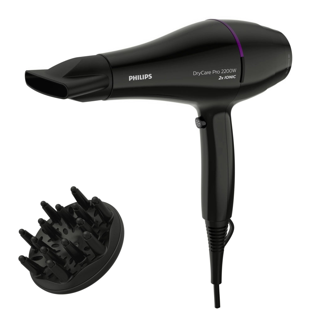 Philips drycare asciugacapelli professionale thermoprotect nero bhd274/00