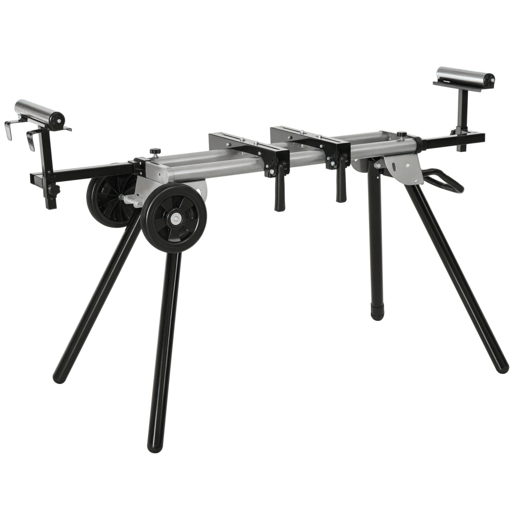 Cavalletto per Sega Pieghevole ¨C Xylo ¨C Regolabile 123,5-245x73x96 cm Nero