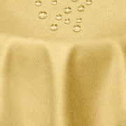 Tavolo con tovaglia in stile lino tovaglia per tavolo tovaglia per tavolo in lino tovaglia per tavolo lavabile impermeabile ovale 160 x 220 cm giallo protezione contro macchie facile da pulire con bordo in lino tovaglia di lino