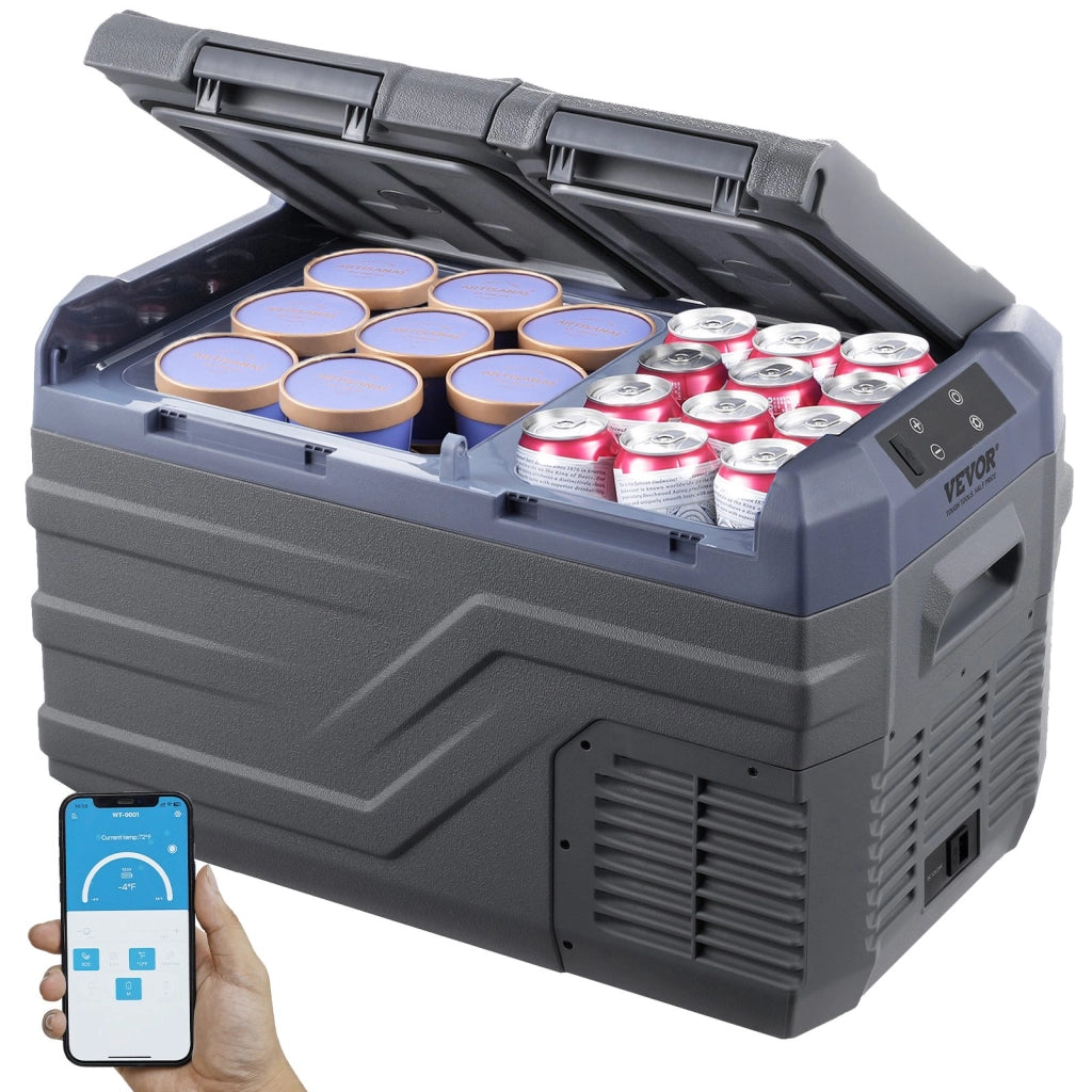 25 L NLD35 Frigorifero Portatile per Auto Doppia Zona, Silenzioso e Regolabile, 12/24 V CC e 100-240 V CA, -20 ~ 20 ℃ per Campeggio e Camper
