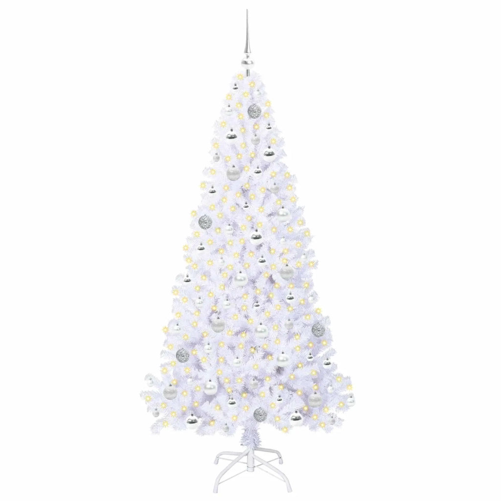 Albero di Natale artificiale Bianco 180 cm PVC e Acciaio 3426772