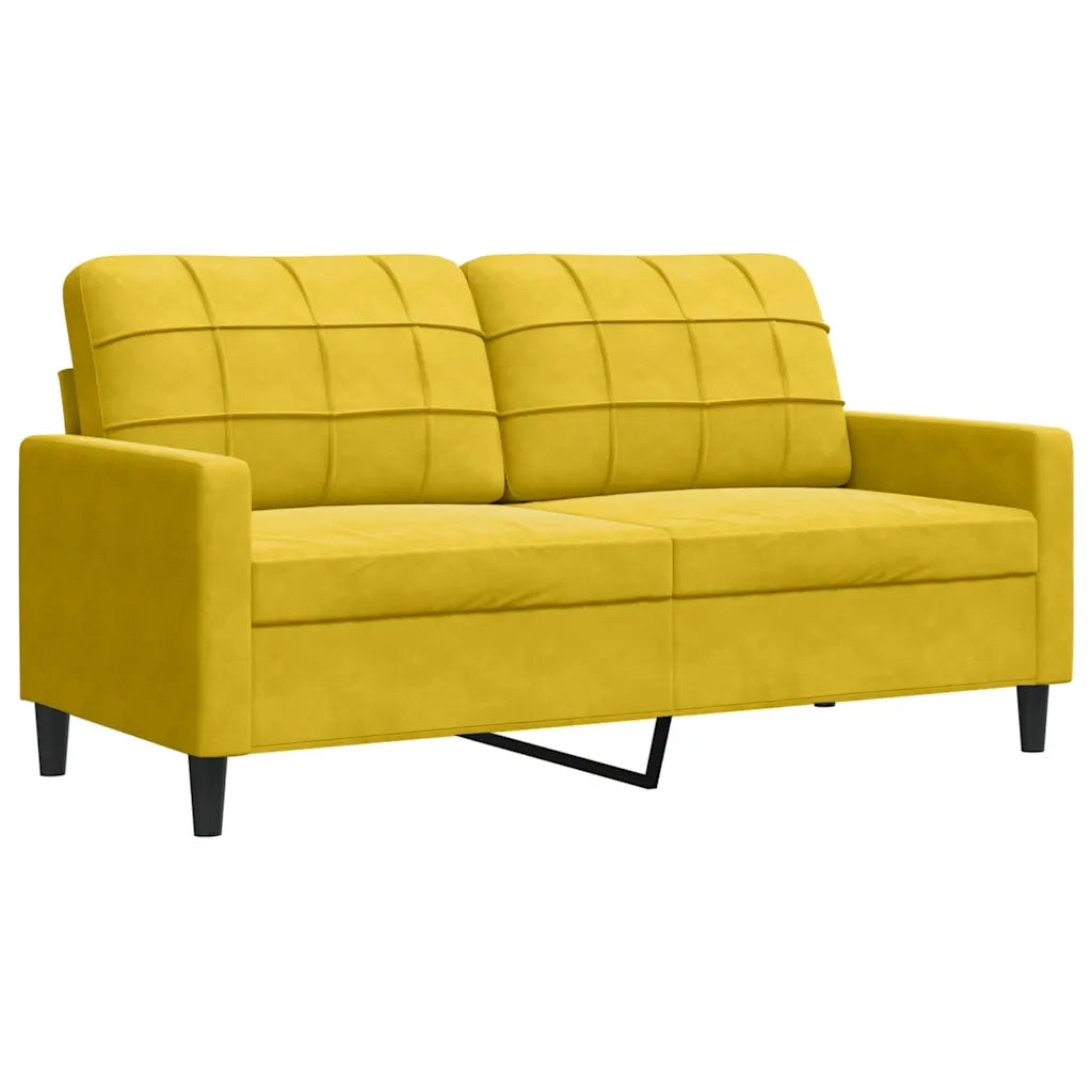 Set di Divani 3 pz con Cuscini giallo in Velluto 3278437