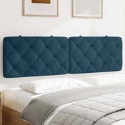 Cuscino Testiera-Cuscino per Testiera Blu 180 cm in Velluto