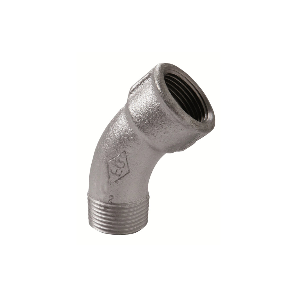 CURVA LUNGA MF 45  ° ZINCATA- 2- ATUSA- pezzi 1