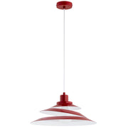 Lampada a sospensione BALSA Alfa rosso/bianco E27 15W