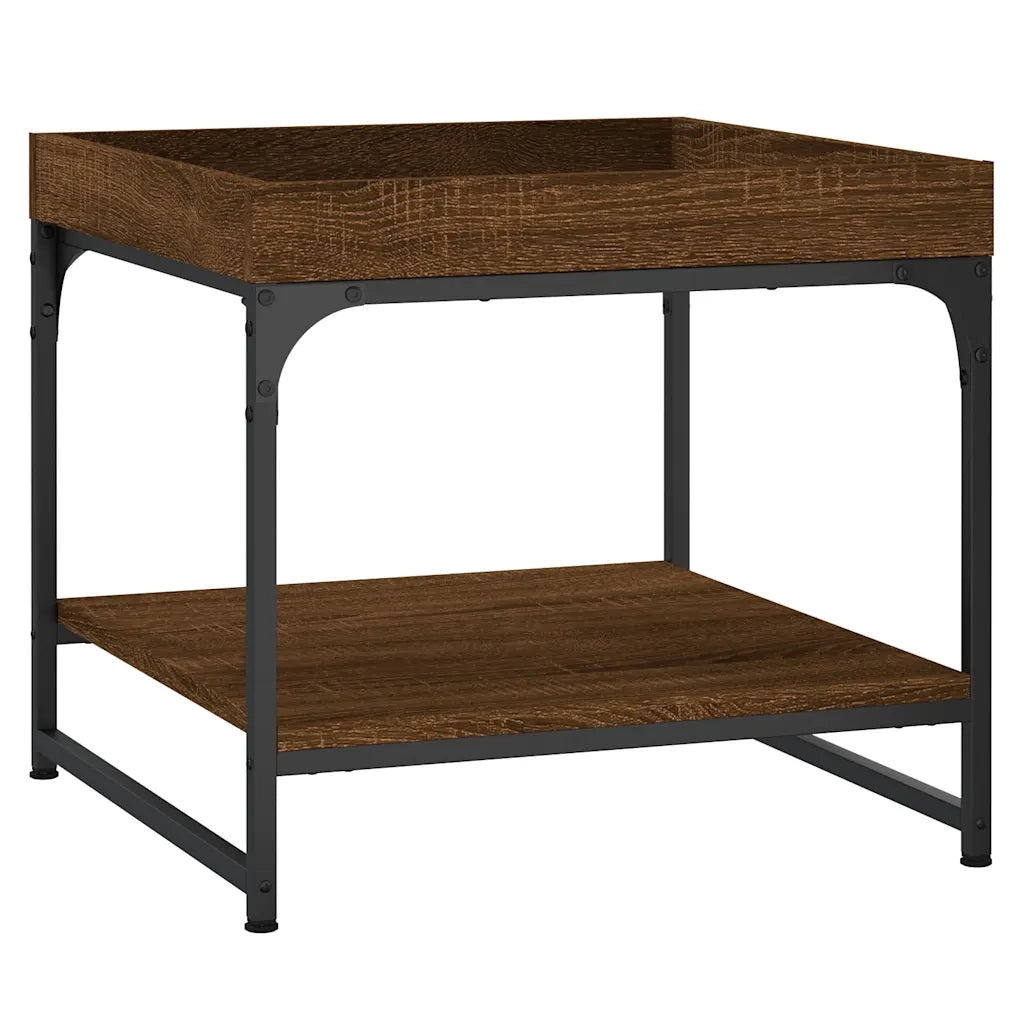 Tavolino salotto | Tavolino da caff¨¨ | Tavolino da Soggiorno Rovere Marrone 49,5x49,5x45 Legno Multistrato