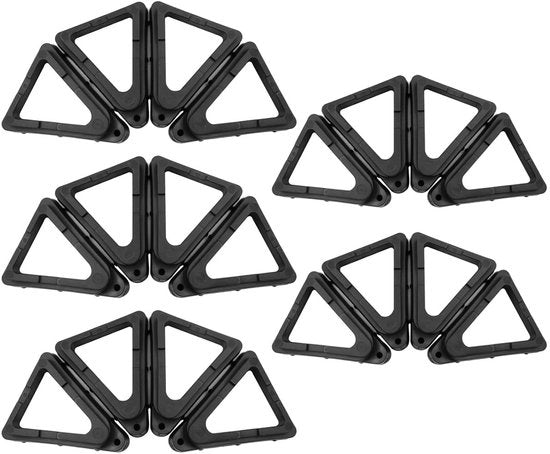 Supporto per Vaso da Giardino per Piedi - Sollevatore di Vaso in Terra Cotta - Sostegno per Interno e Esterno - Nero - Scarico Migliorato - Disegno Triangolare