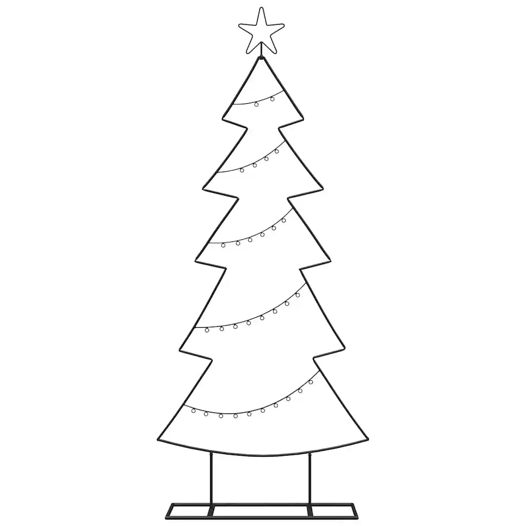 Albero di Natale in metallo con supporto Nero 150 cm Acciaio 42019189