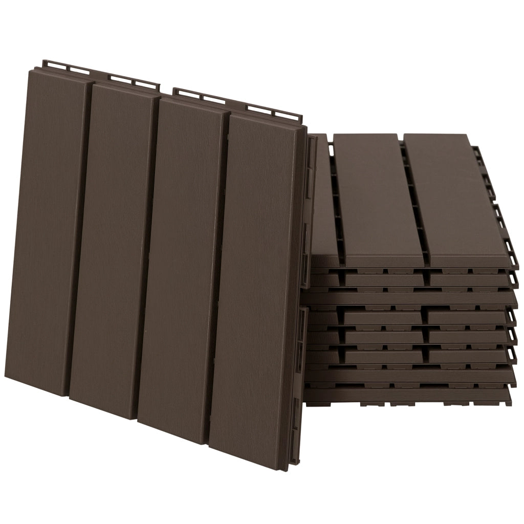 Set Piastrelle Pavimento Terrazzo ¨C Zephmum ¨C Marrone 30x30x2cm