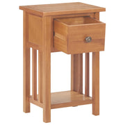 Tavolino Portariviste con Cassetto-Tavolino da soggiorno 35x27x55 cm Legno di Rovere