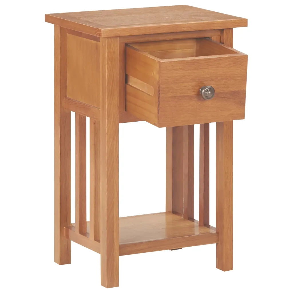 Tavolino Portariviste con Cassetto-Tavolino da soggiorno 35x27x55 cm Legno di Rovere