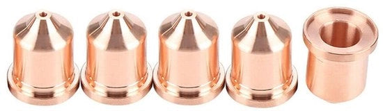 Nozze per Torcia Plasma 10 pezzi - 65A - Alta Qualità Rame - Adatto per Powermax 65/85/105 - Duraturo - Dimensioni 1,6x2cm - Bocchette Plasma