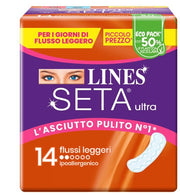 LINES SETA ULTRA ASSORBENTI PER FLUSSI LEGGERI 14 PEZZI