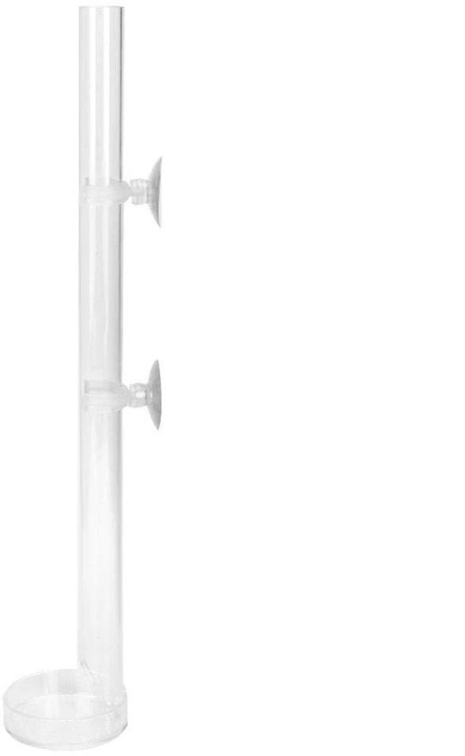 Alimentatore per Gamberi Cristallizzati in Acero Inoxidabile - Tubo Alimentatore - Scala Alimentatore - Vaso in Acrylo Transparente - Adatto per Gamberi Cristallizzati - Facile da Installare