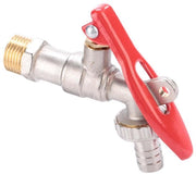 Valvola a chiave con serraggio 1/2 pollici - Resistente all'usura - Chiave di sicurezza anti-furto - Idonea per esterno/giardino - Grande flusso d'acqua - Valvola idraulica