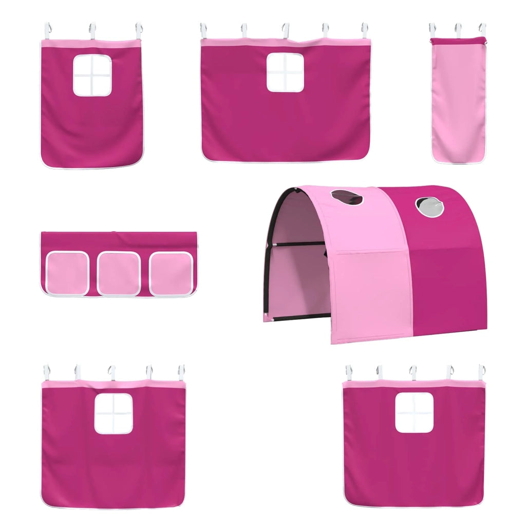 Struttura del letto loft per bambini Bianco e Rosa 100 x 200 cm 42020869