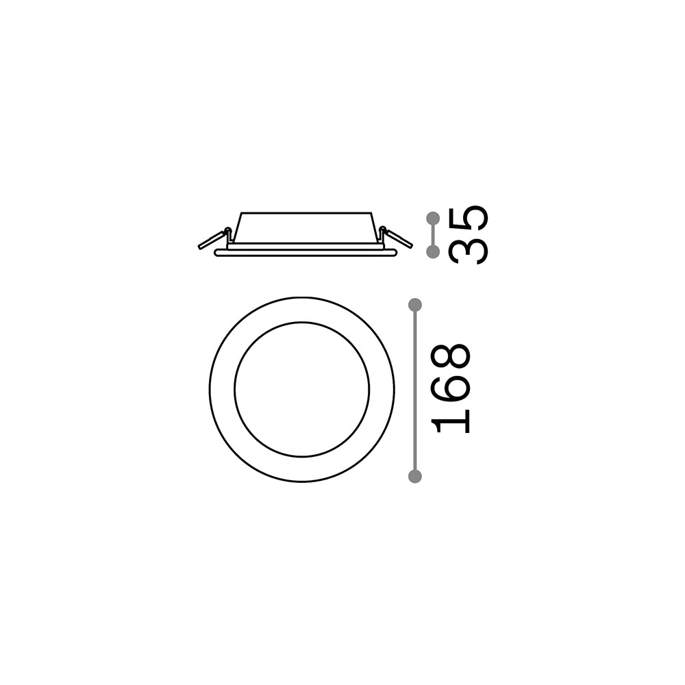 Faretto Da Incasso Moderno Groove Alluminio Bianco Led 20W 3000K D16,8Cm