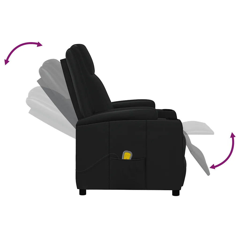 Poltrona Massaggiante Nera in Similpelle 321311