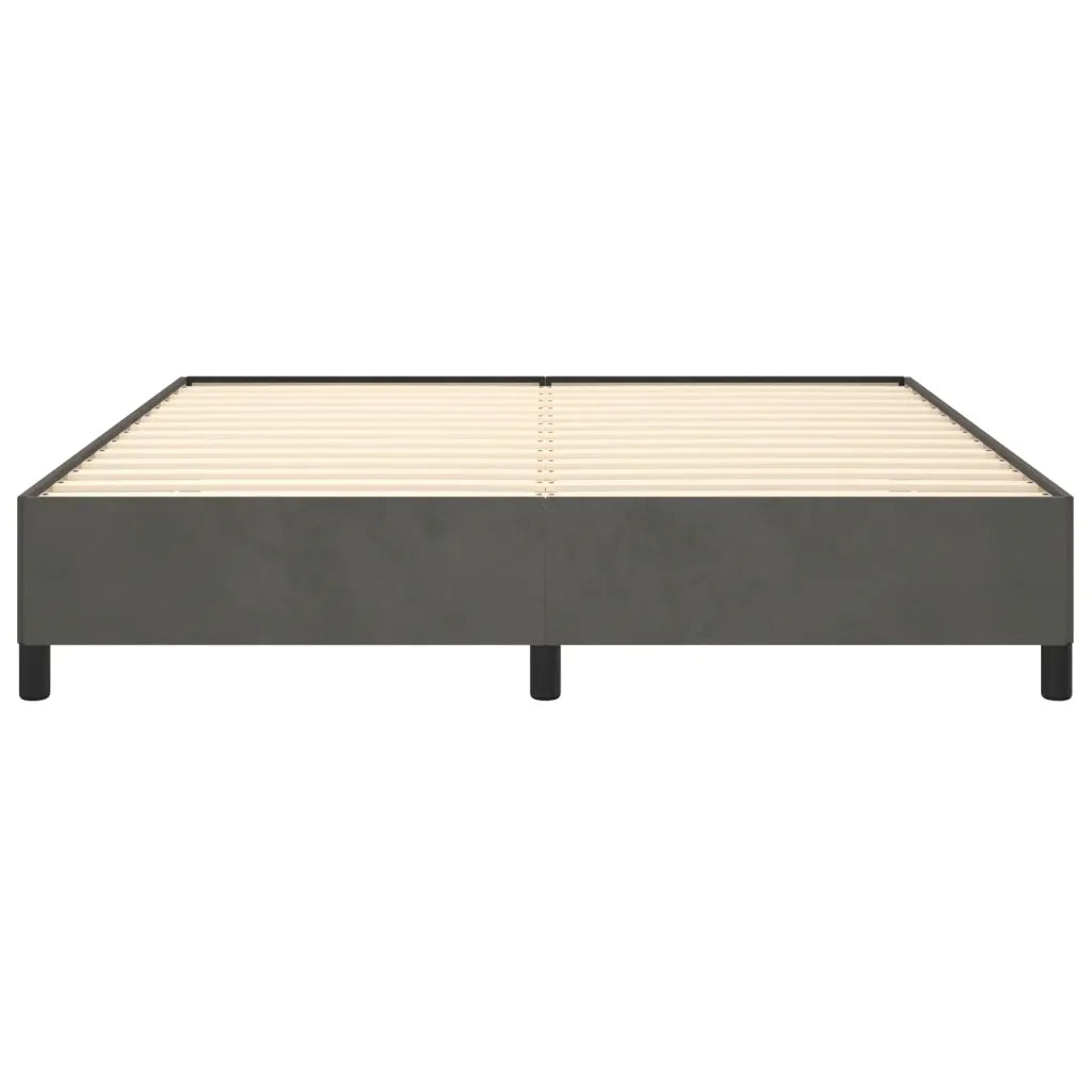 Giroletto senza Materasso Grigio Scuro 160x200 cm Velluto 347331