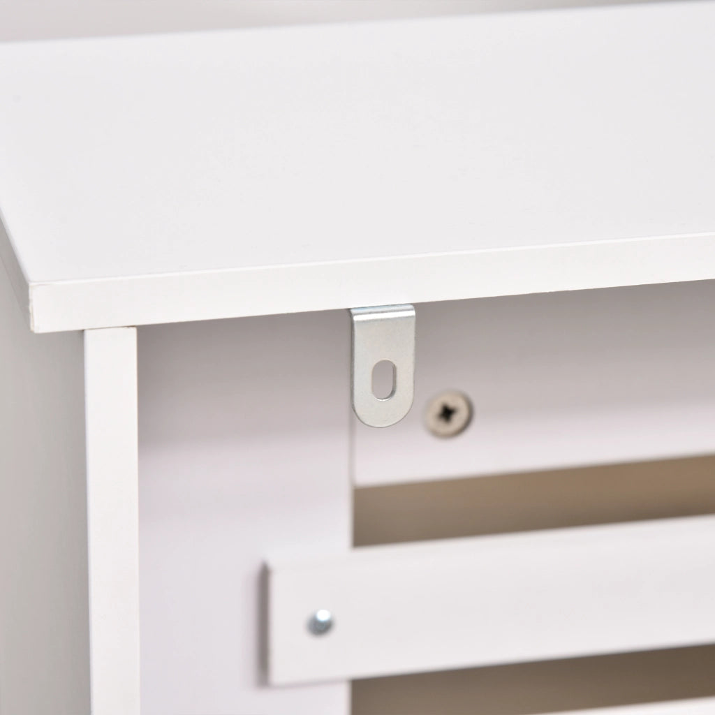 Copritermosifone in Legno Bianco ¨C Minimal ¨C 112x19x81 cm