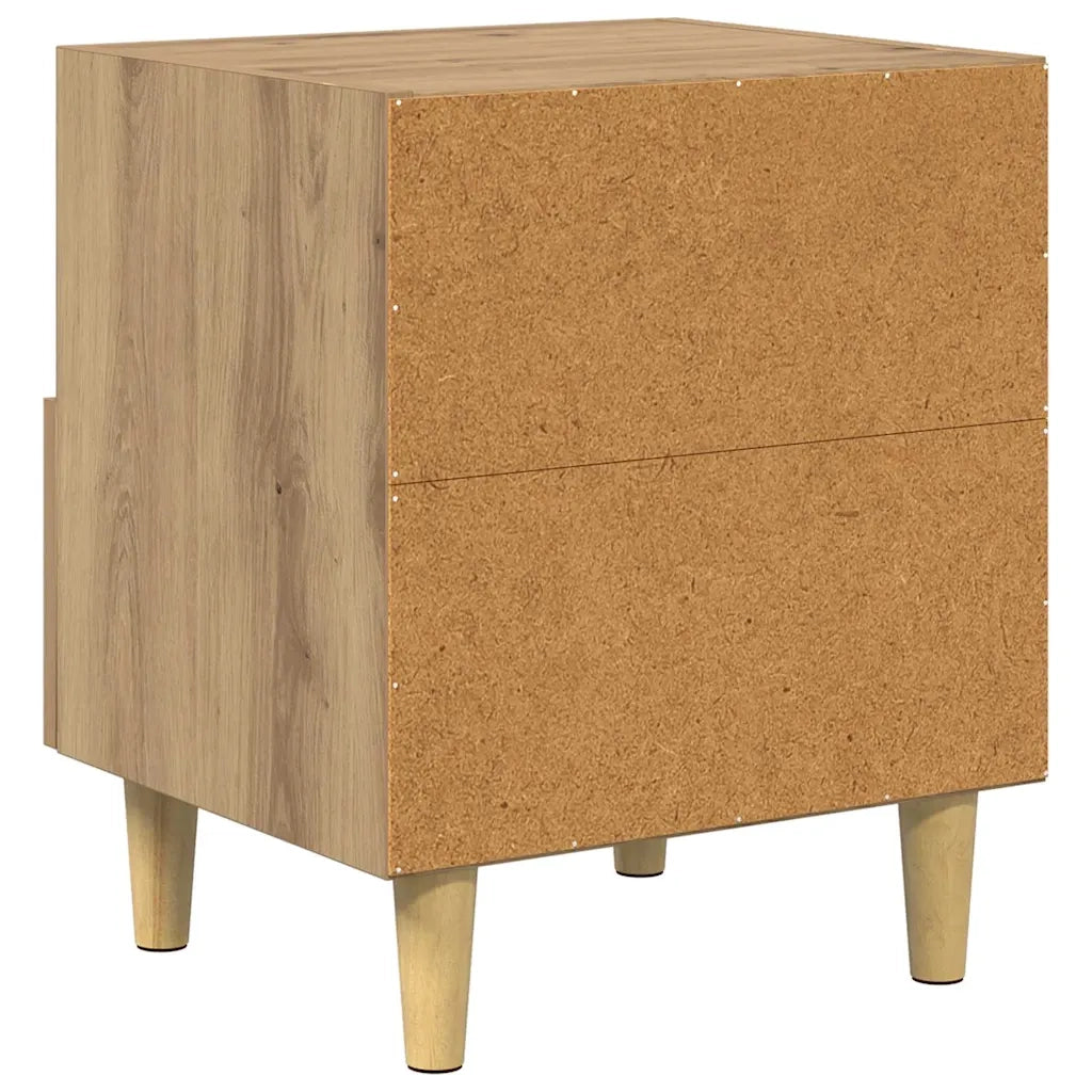 Comodino | Armadio da Notte | Mobiletto da notte Rovere artigianale 40 x 35 x 47 cm