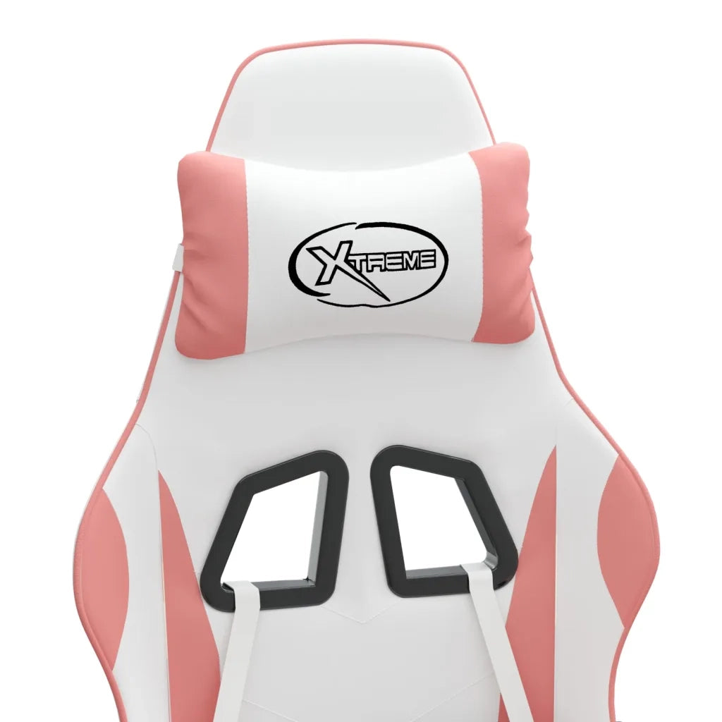 Sedia da Gaming Bianco e Rosa in Similpelle 3143875