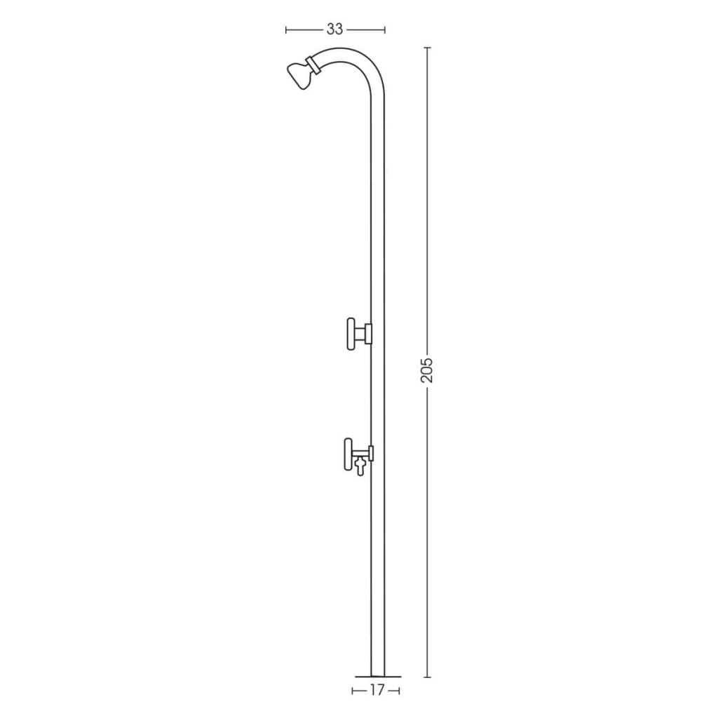Doccia da Giardino con Miscelatore Belfer 42D4 Alluminio
