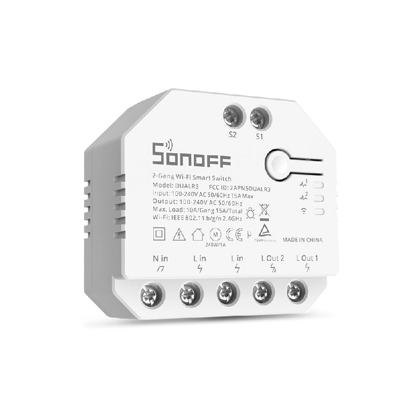 SONOFF Dual R3 Switc Rele' Smart WIFI 2 canali per Tapparelle