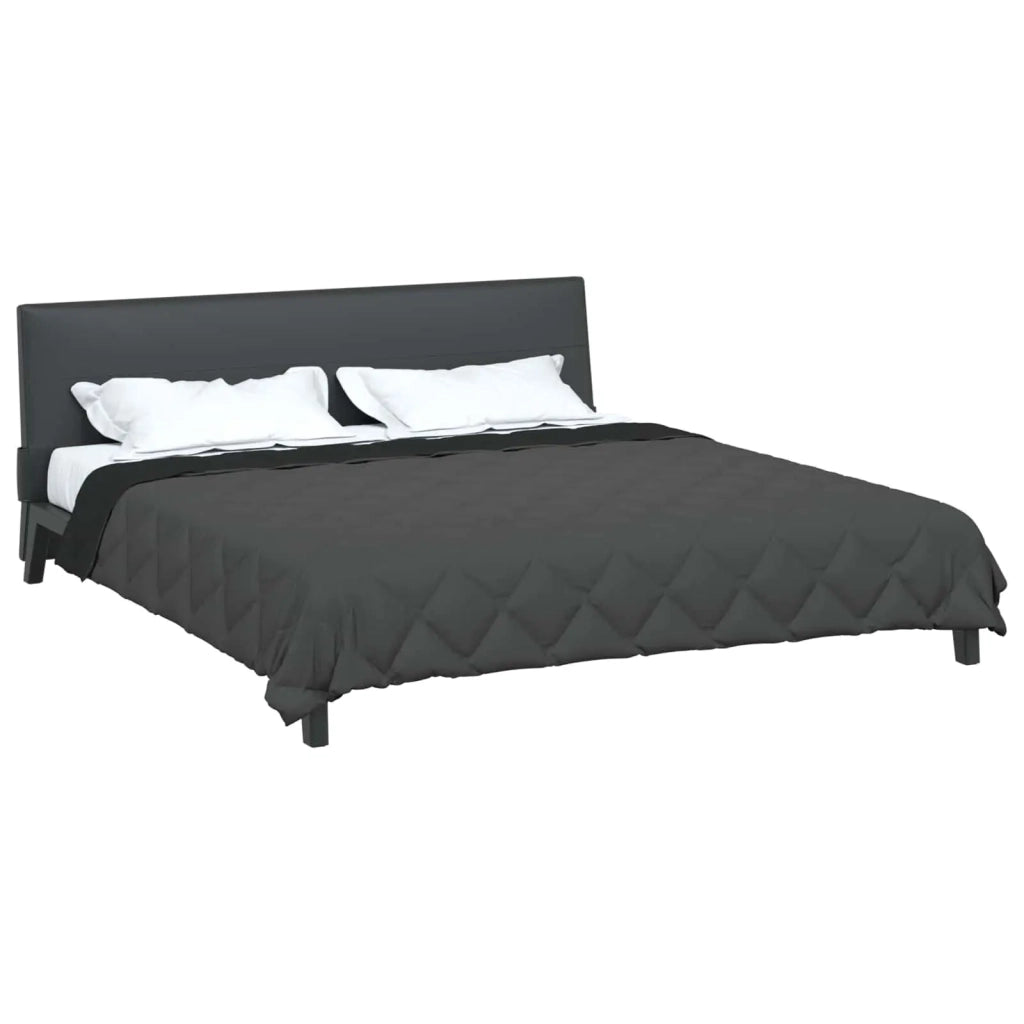 Duvet Estivo Nero e antracite 220 x 200 cm Microfibra 42025484