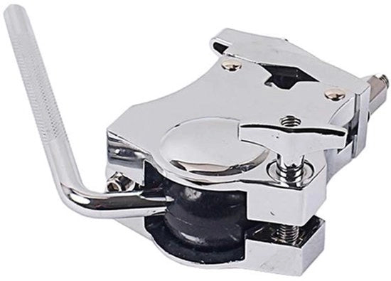 Supporto per Tamburo in Alluminio con Regolazione 360 Gradi - Multifunzionale - Adatto per Tamburi - Argento - Dimensioni 98 x 146 x 81 mm - Supporto per Tamburo