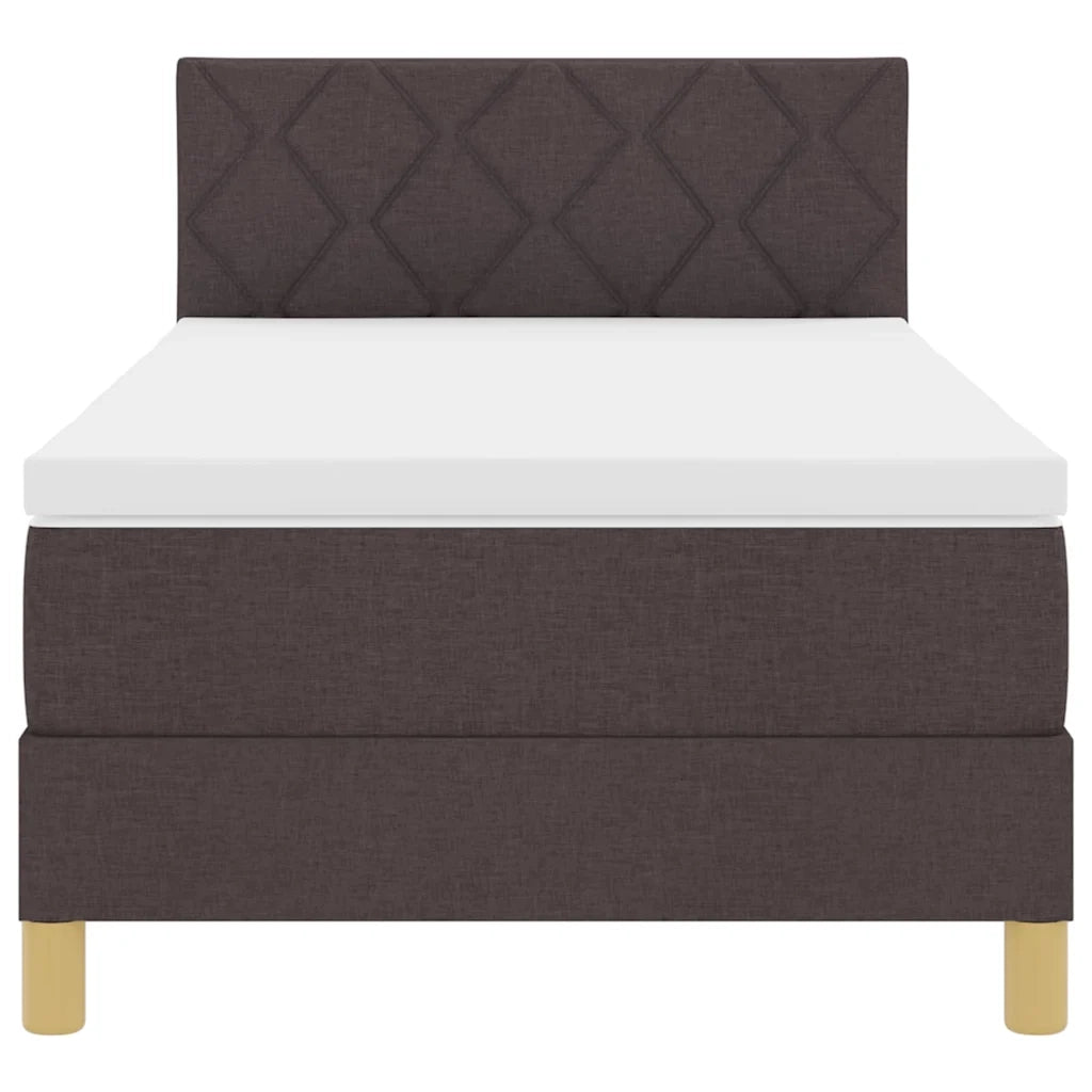 Letto a molle con cuscino Marrone Scuro 90 x 200 cm Tessuto 3338968